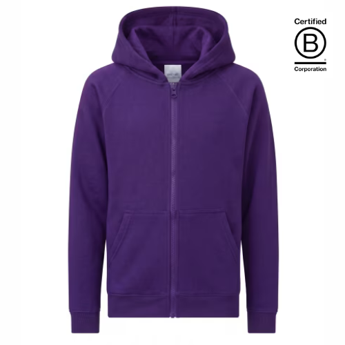 Adult full zip purple hoodie zoodie
