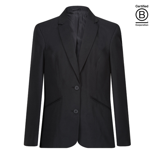 Girl's black Performa eco sustainable school suit jacket - ethical school uniform
