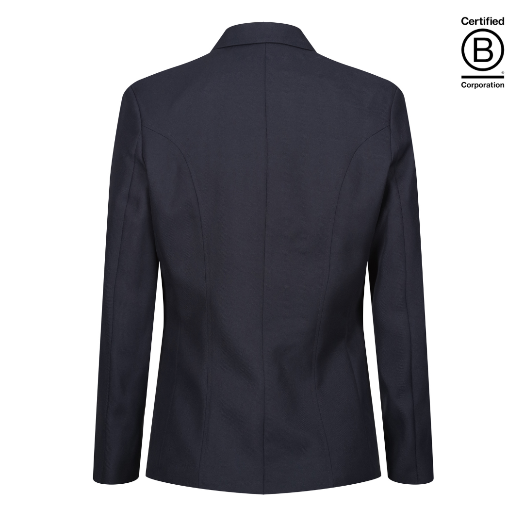 Girl's navy Performa eco sustainable school suit jacket - ethical school uniform