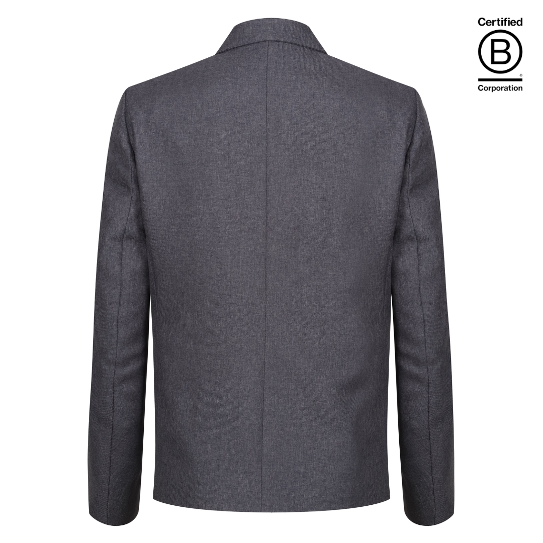Grey girl's Performa eco school blazer - ethical school uniform
