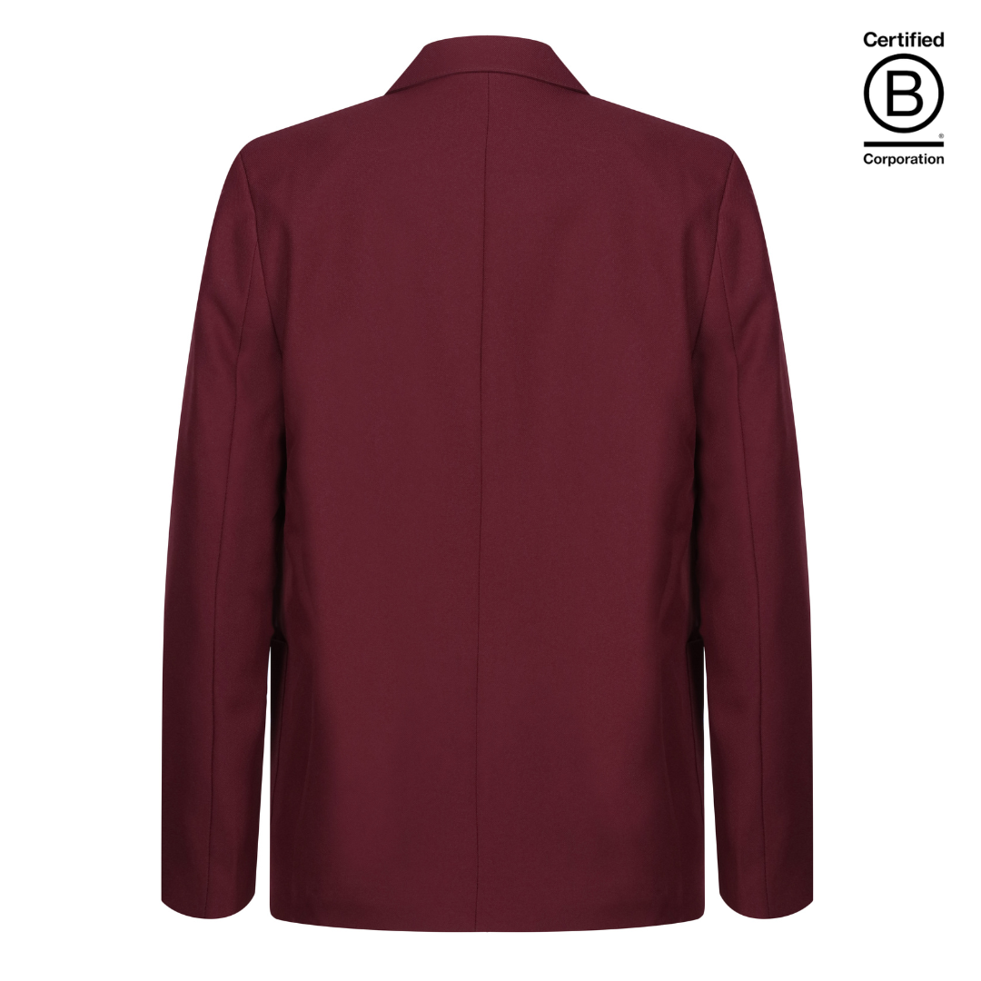 Maroon unisex gender neutral eco sustainable school blazer - ethical school uniform