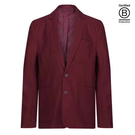 Maroon unisex gender neutral eco sustainable school blazer - ethical school uniform