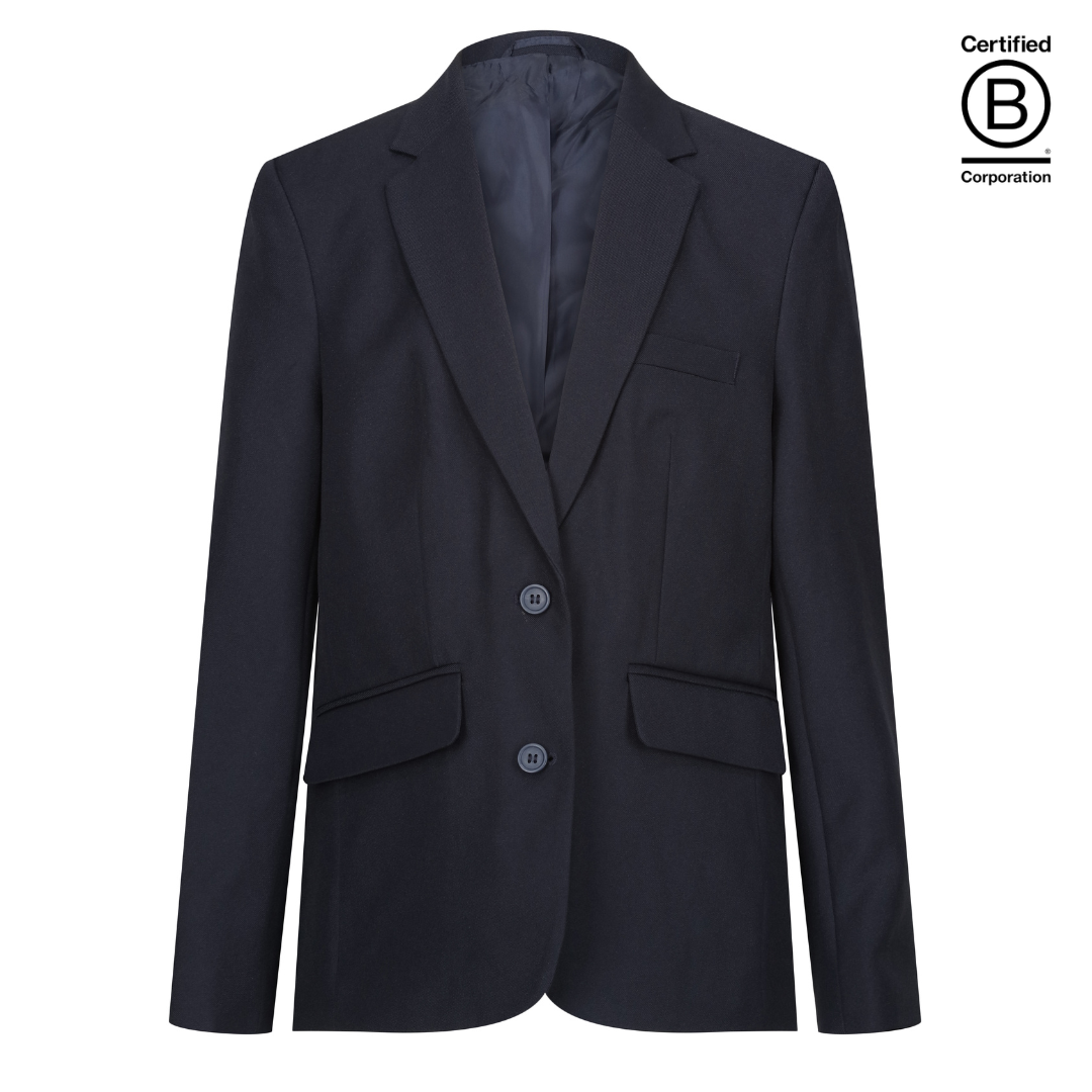Navy Performa Eco Girls Classic sustainable School suit Jacket - ethical school uniform