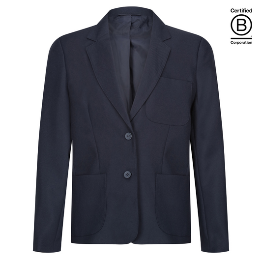 Navy girl's Performa eco school blazer - ethical school uniform