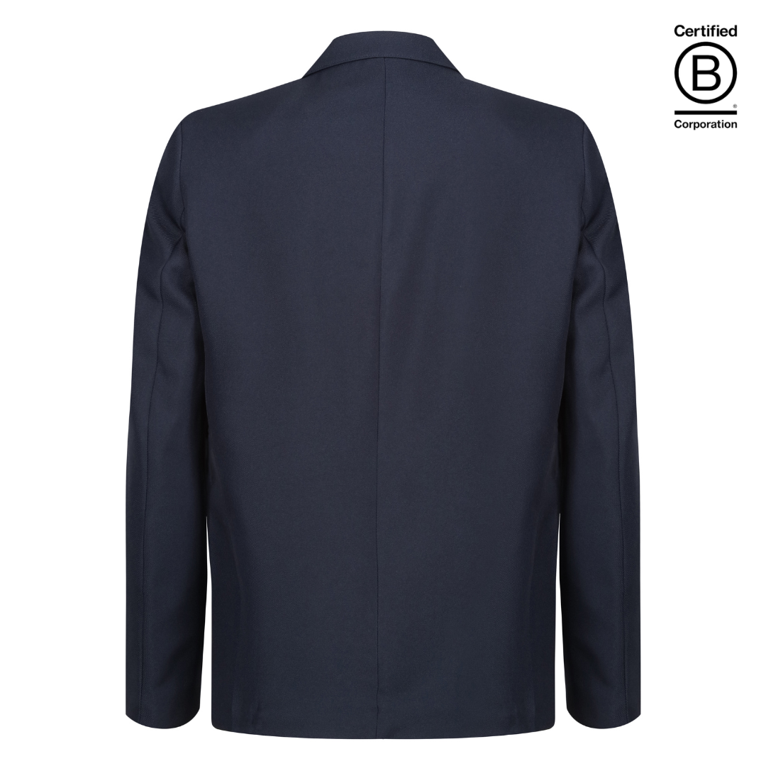 Navy unisex gender neutral eco sustainable school blazer - ethical school uniform