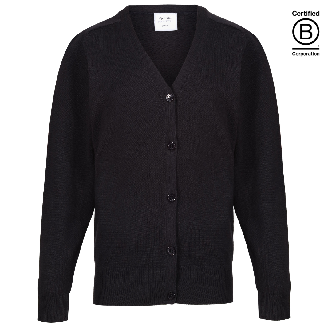 Plain navy lightweight Performa 25 sustainable school cardigan - ethical school uniform