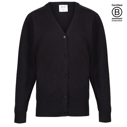 Plain navy lightweight Performa 25 sustainable school cardigan - ethical school uniform