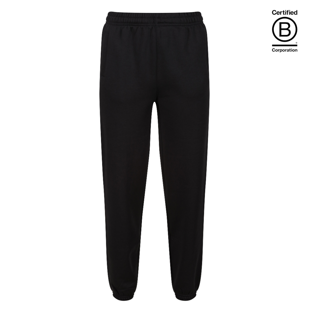 Black plain school PE jogging bottoms pants loose fit
