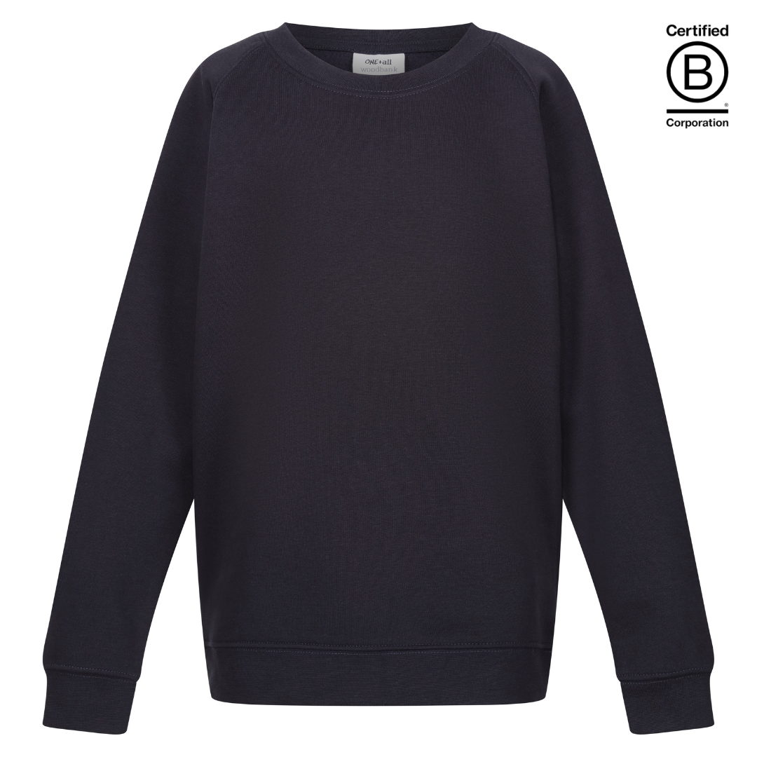 ink dark navy plain crew round neck school sweatshirt jumper