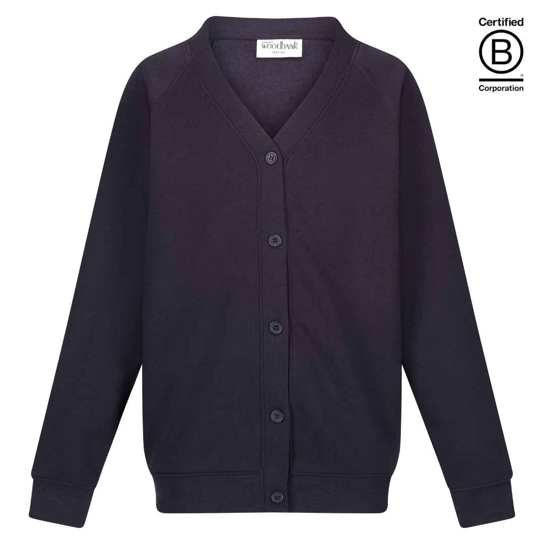 ink dark navy sustainable plain school unisex sweatshirt cardigan