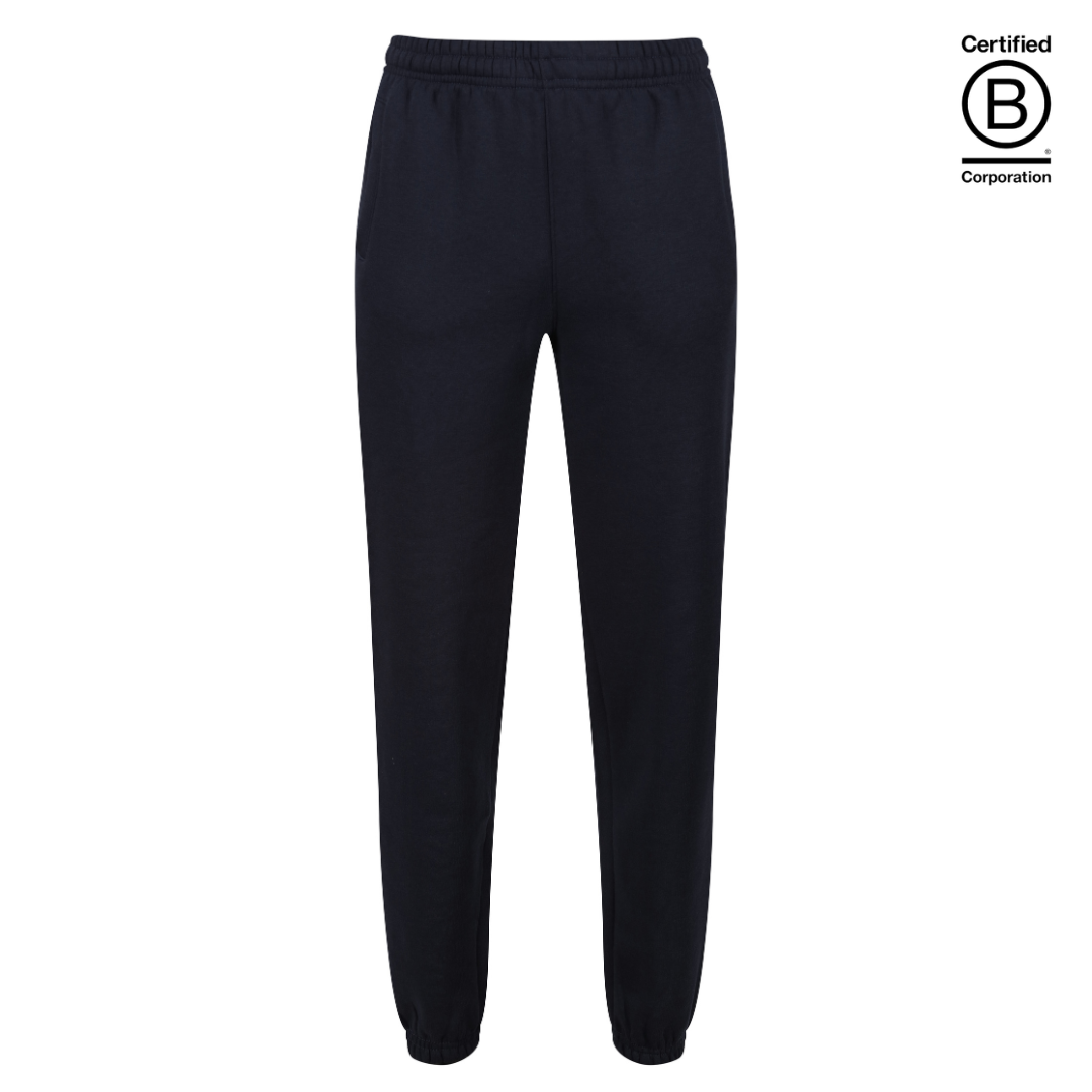 Navy blue plain school PE jogging bottoms pants loose fit