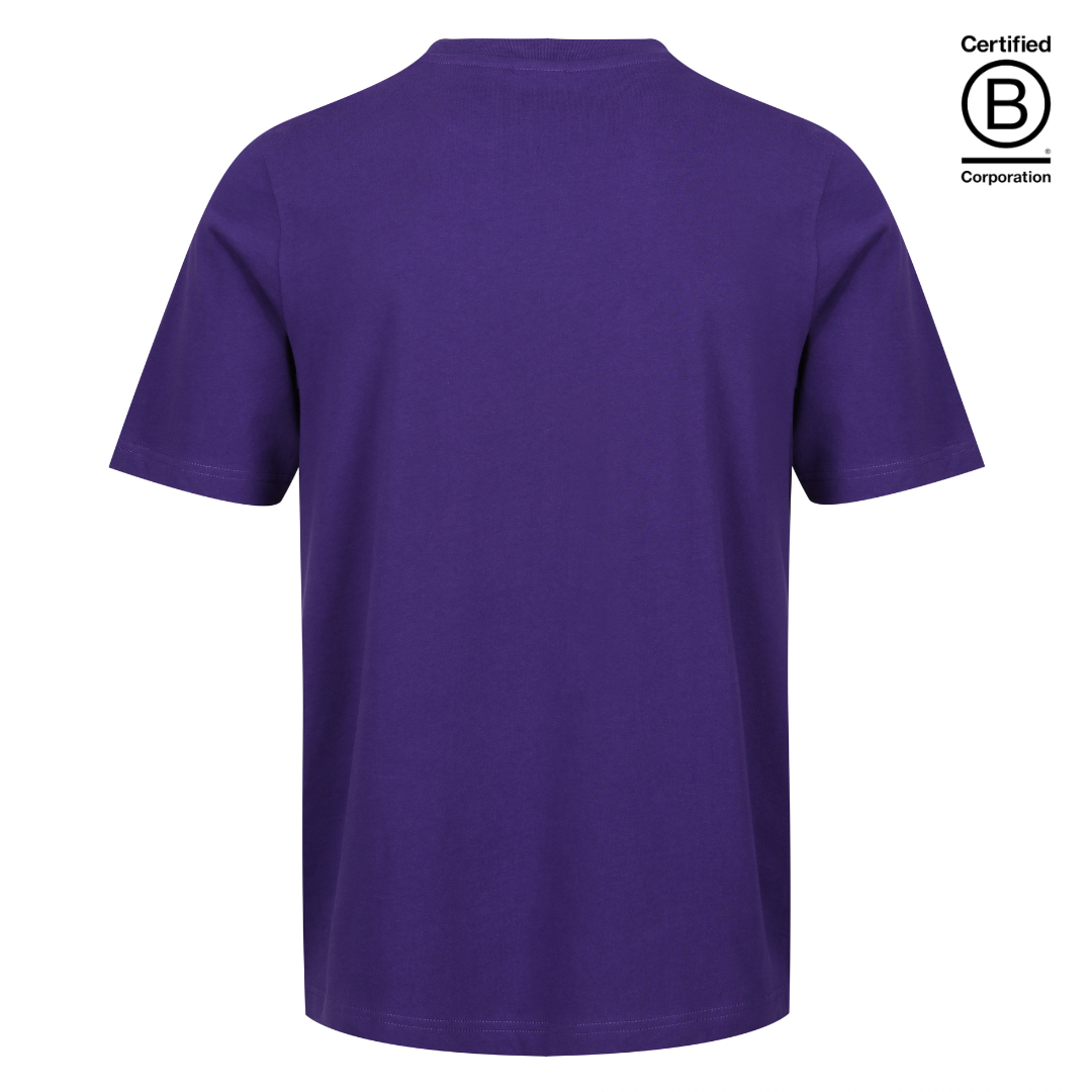 Ethical work uniform purple classic fit cotton T-shirt
