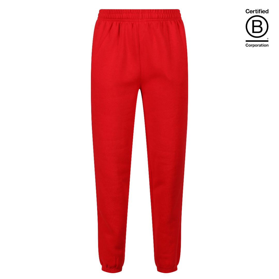 Red plain school PE jogging bottoms pants loose fit