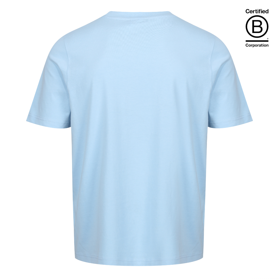 Ethical work uniform sky blue cotton classic fit t-shirt