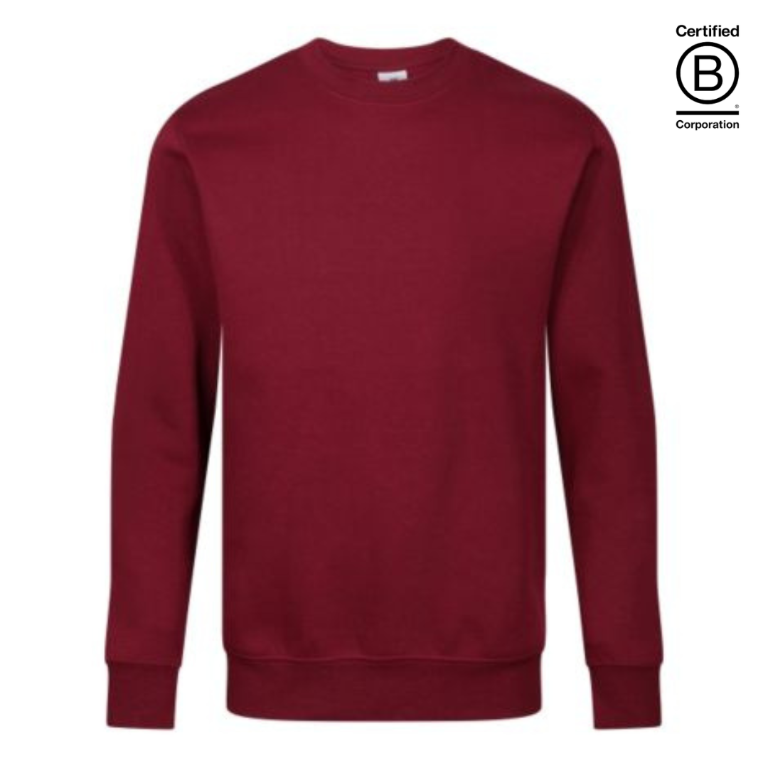 Ethically produced unisex adult maroon crew neck jumpers / sweatshirts - work uniform