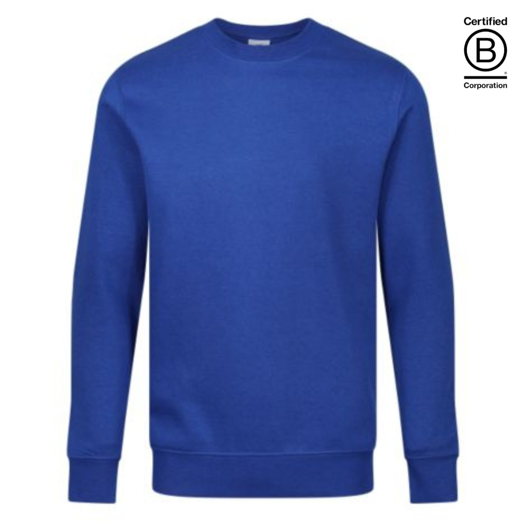 Plain royal blue crew neck / round neck jumper / sweatshirt - unisex ethically made workwear - work uniform