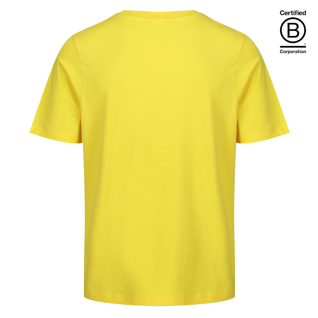 Ethical work uniform yellow classic fit cotton T-shirt