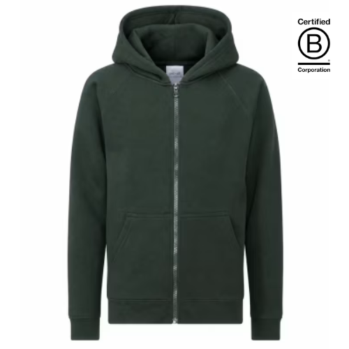 Adult full zip bottle green hoodie zoodie