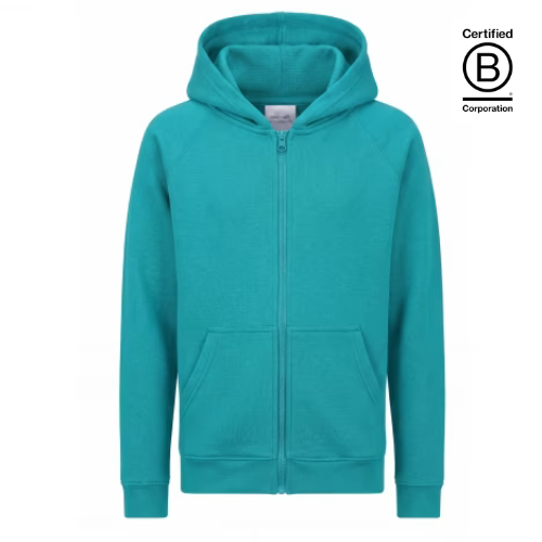 Adult full zip jade green hoodie zoodie