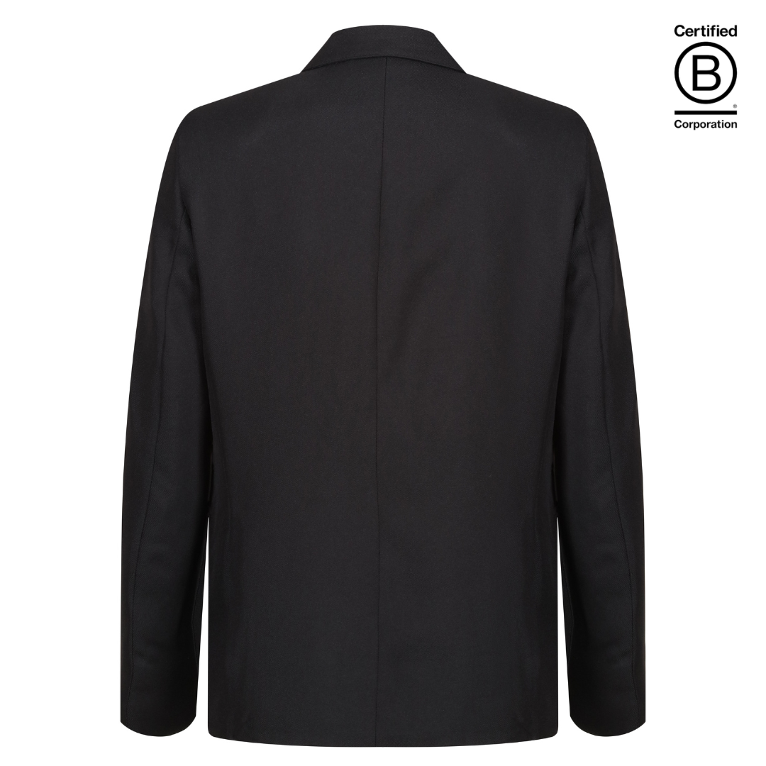 Black unisex gender neutral sustainable eco school blazer - ethical school uniform