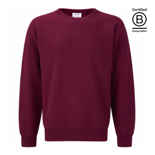 Burgundy round neck school jumper