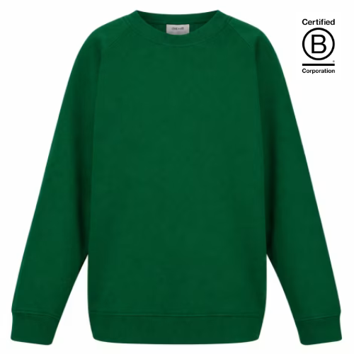 Forest green round neck school sweatshirt jumper