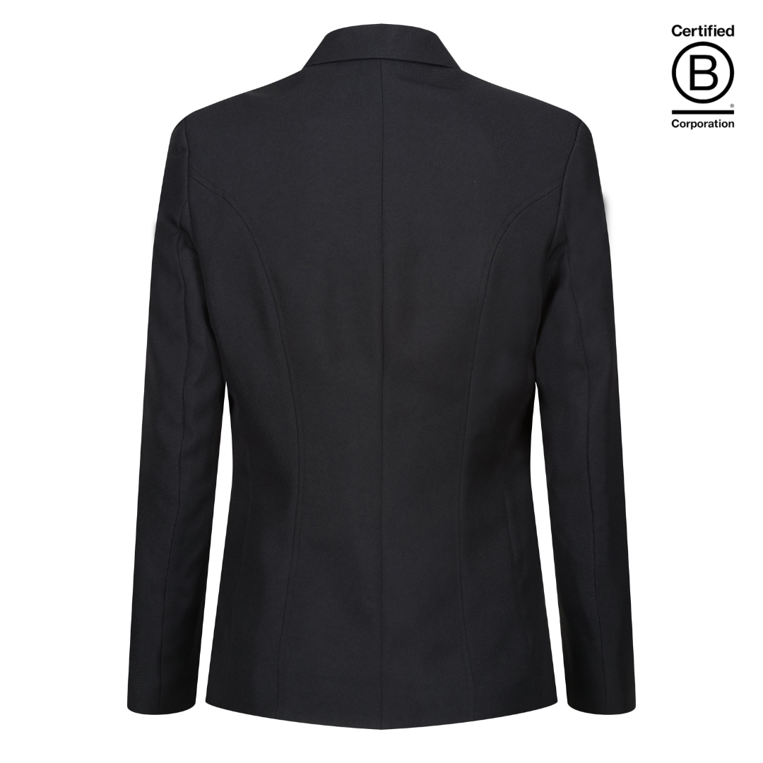 Girl's black Performa eco sustainable school suit jacket - ethical school uniform