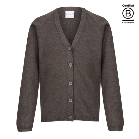 Grey Performa 50 plain sustainable gender neutral unisex school cardigan - ethical school uniform