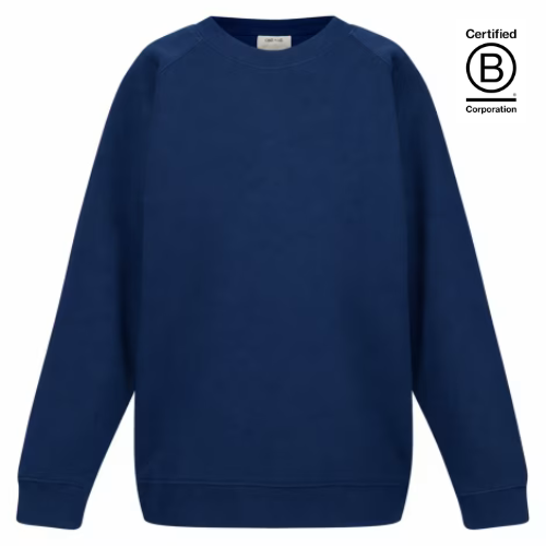 Light navy round neck school sweatshirt jumper