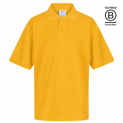 Marigold yellow school polo shirt