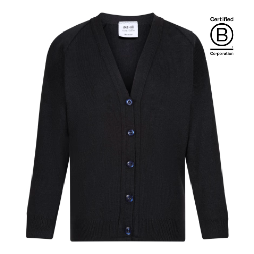 Dark navy courtelle acrylic school cardigan