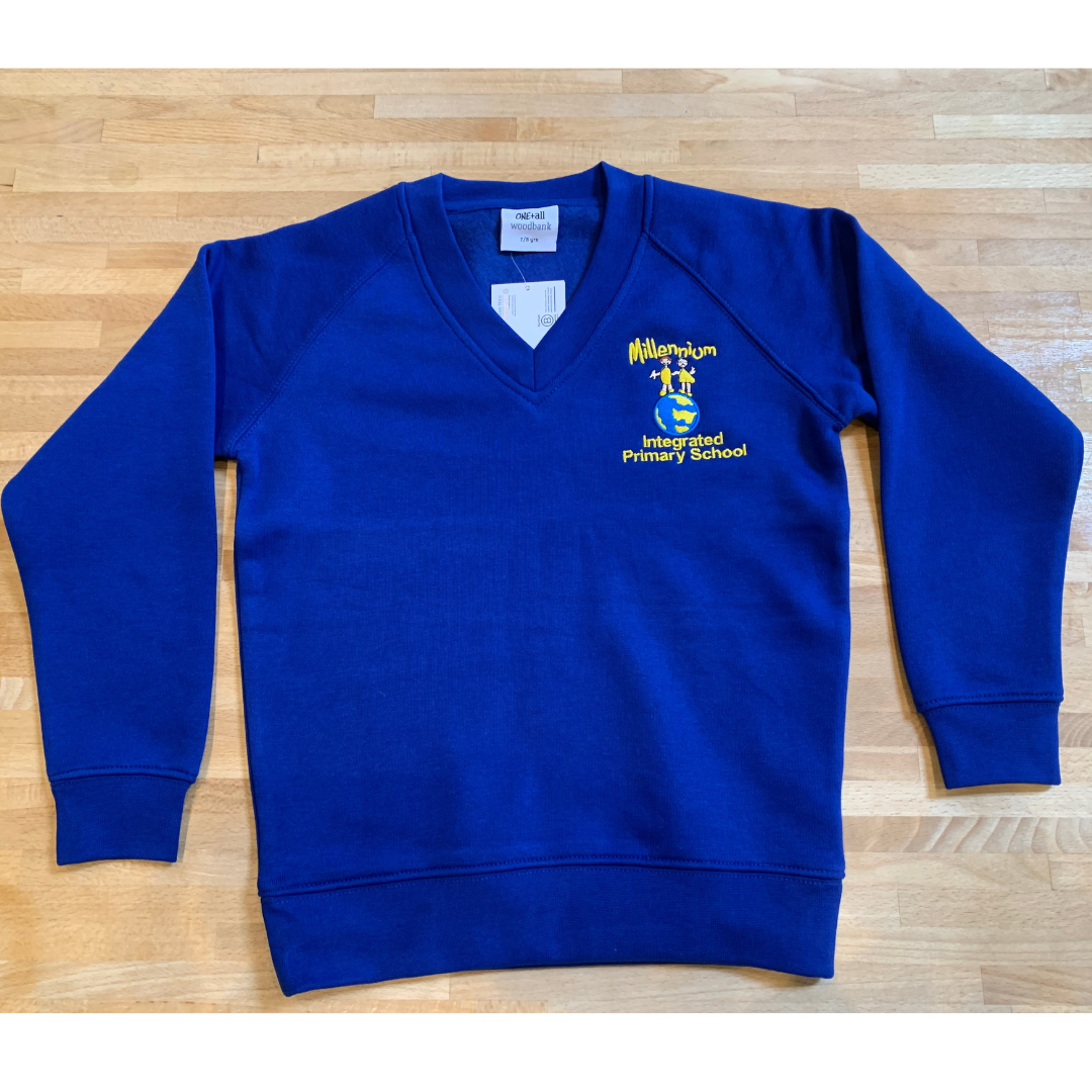 Millennium integrated primary school v-neck school jumper