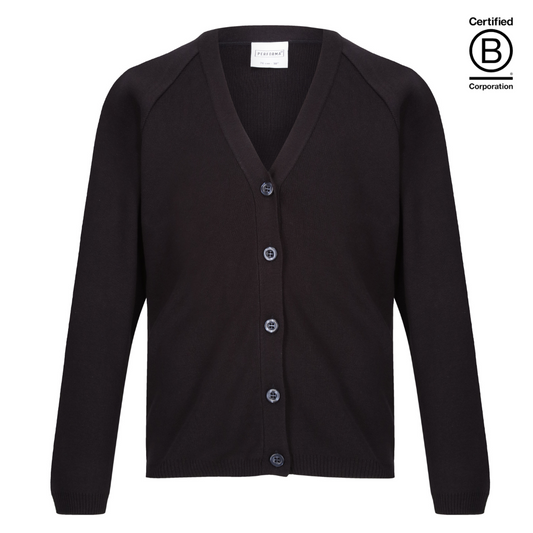 Navy Performa 50 plain sustainable gender neutral unisex school cardigan - ethical school uniform