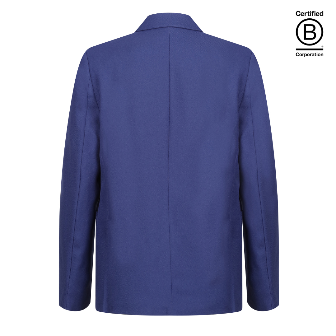 Royal blue unisex gender neutral sustainable eco school blazer - ethical school uniform