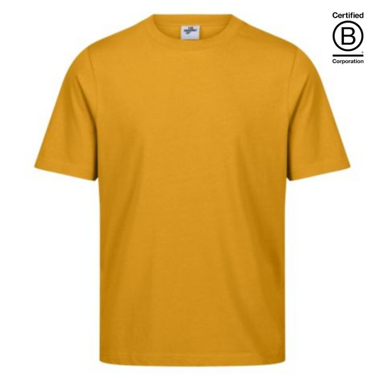 Ethical work uniform sunflower yellow classic fit 100% cotton t-shirt