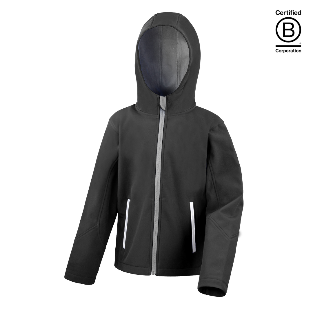 Lightweight black waterproof school coat anorak / rain jacket