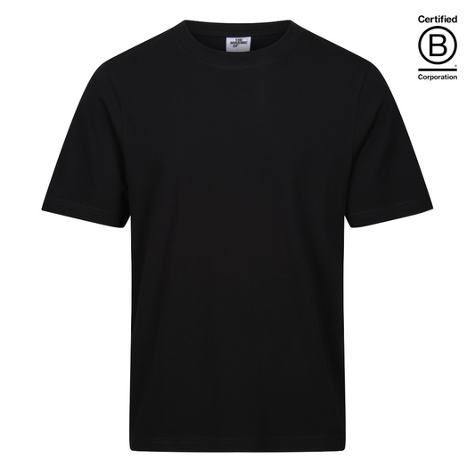 black cotton classic fit gender neutral unisex t-shirt