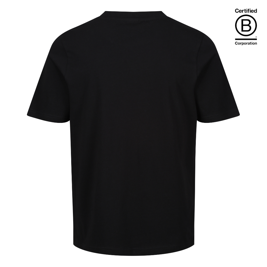 black cotton classic fit gender neutral unisex t-shirt