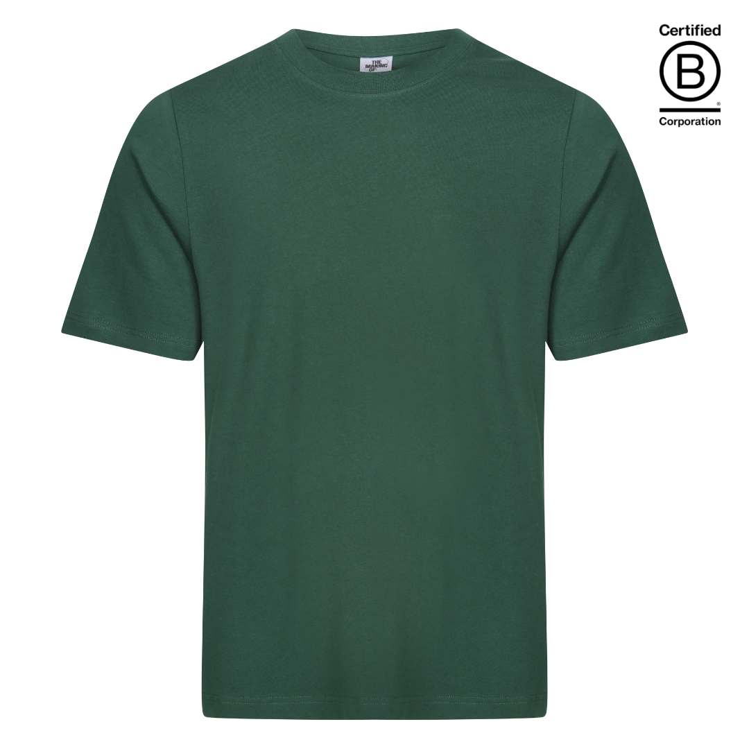 Bottle green classic fit cotton T-shirt gender neutral - ethically produced and sustainable t-shirts