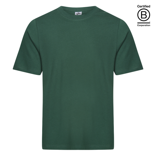 Bottle green classic fit cotton T-shirt gender neutral - ethically produced and sustainable t-shirts