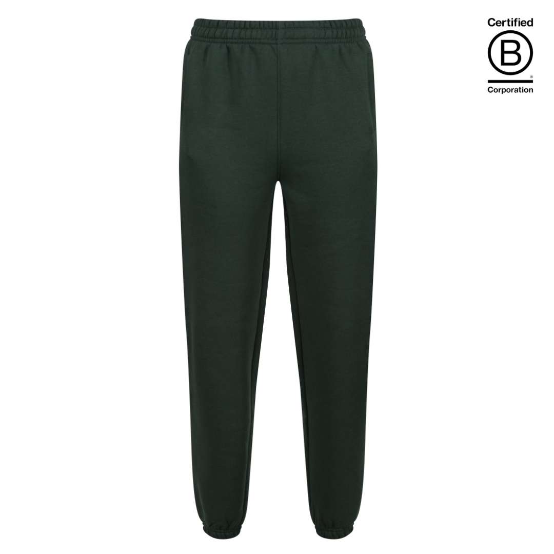 Bottle green plain school PE jogging bottoms pants loose fit