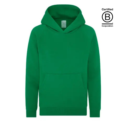 Emerald green kids plain hoodie