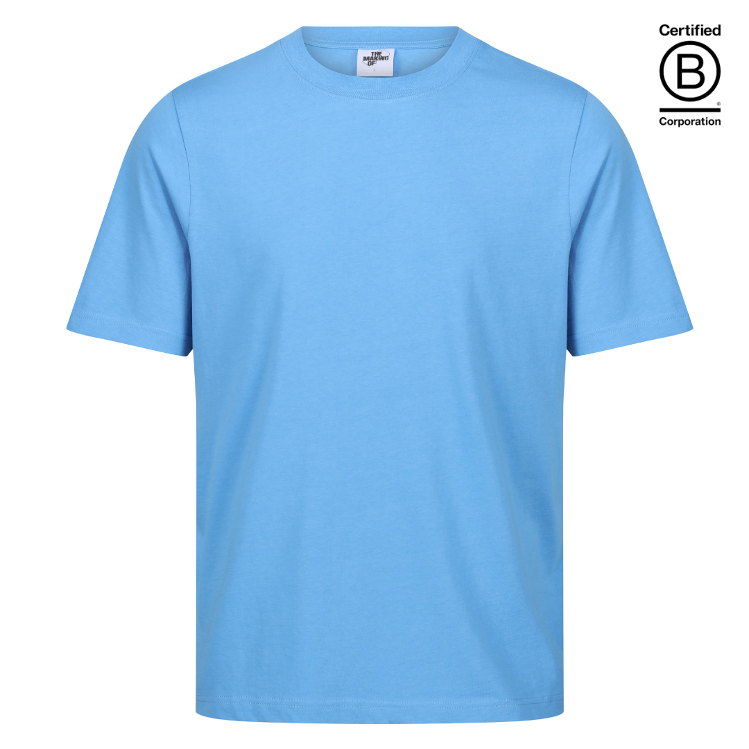 Ethical work uniform light blue cotton classic fit t-shirt 