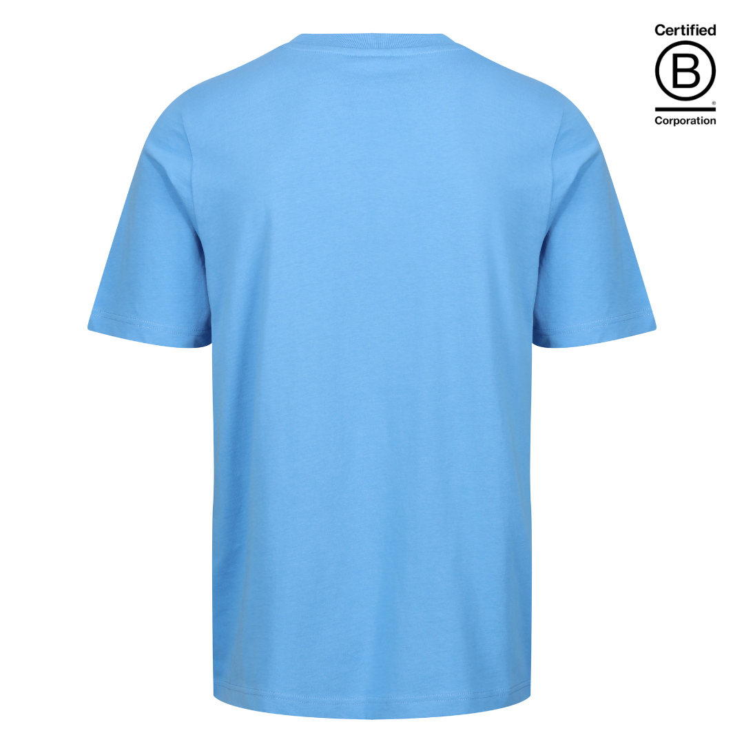 light blue cotton classic fit gender neutral unisex t-shirt - ethically produced and sustainable t-shirts