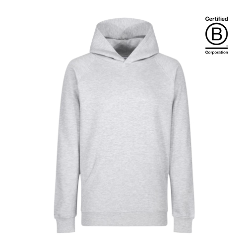 Light grey kids plain hoodie