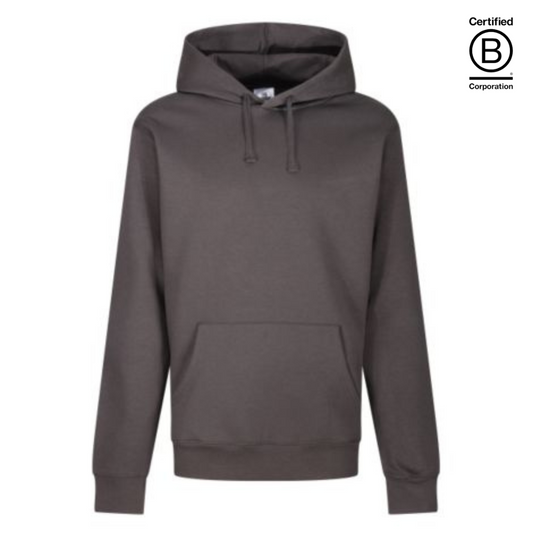Ethically produced plain dark grey unisex hoodie - casual uniform