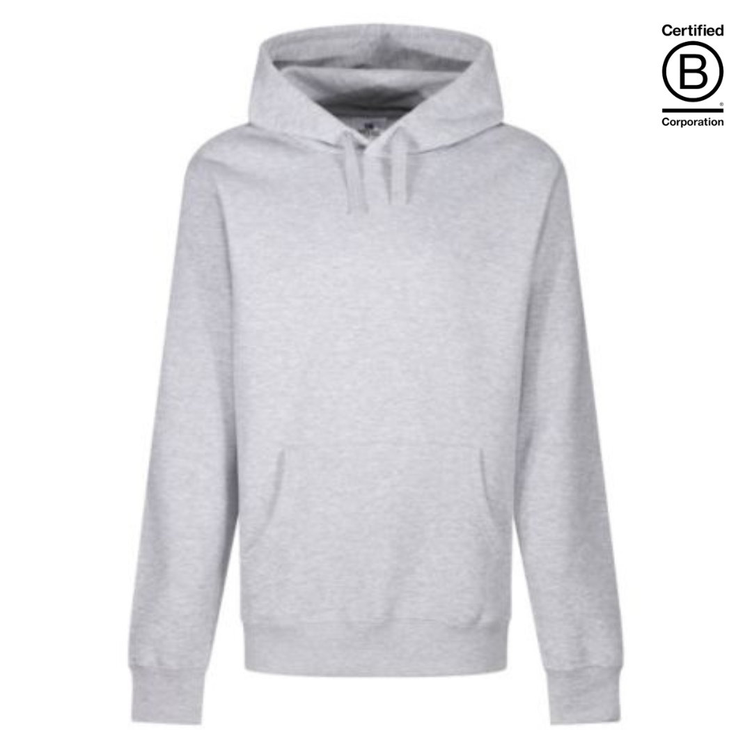 Ethically produced plain light grey unisex hoodie - casual uniform