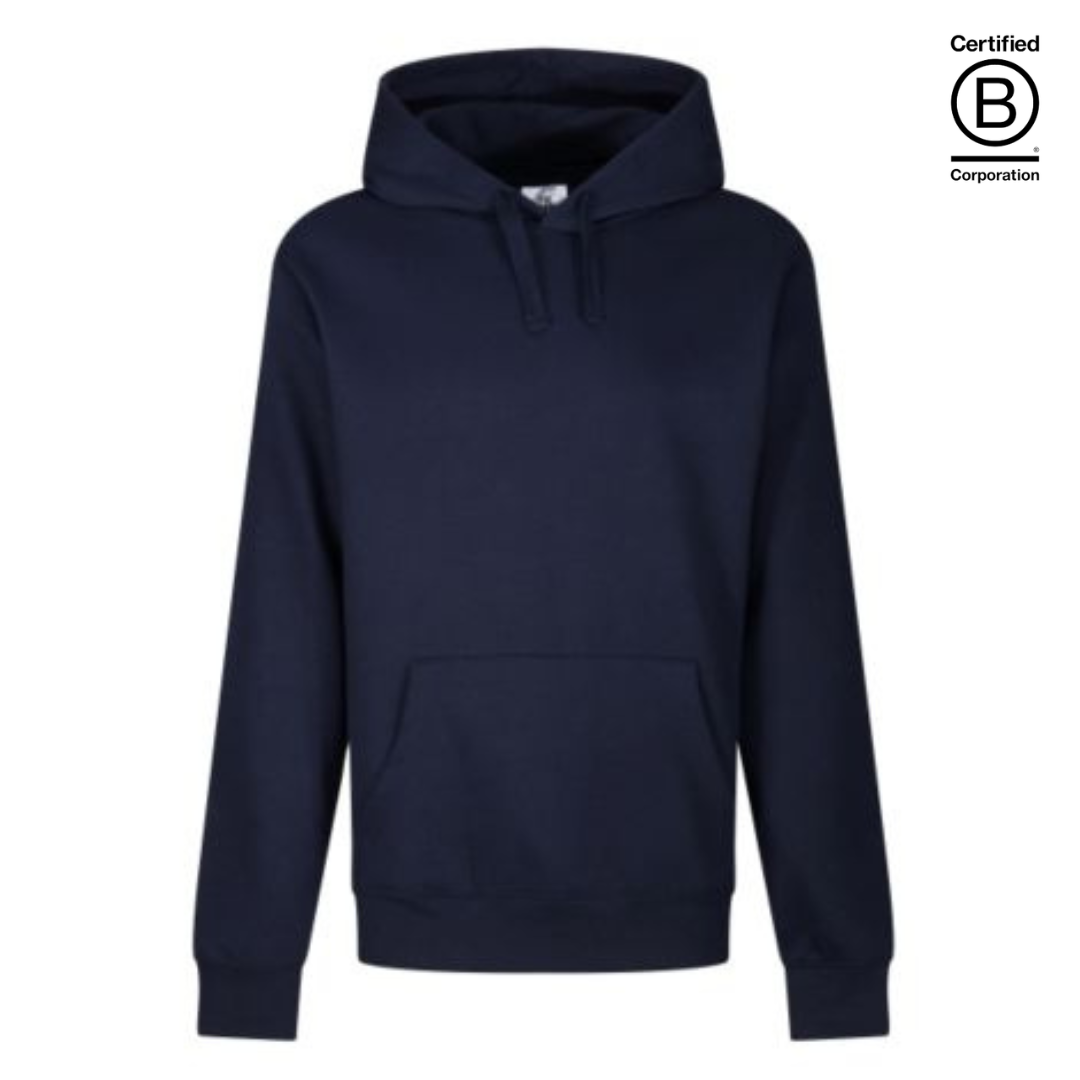 Ethically produced plain navy unisex hoodie - casual uniform