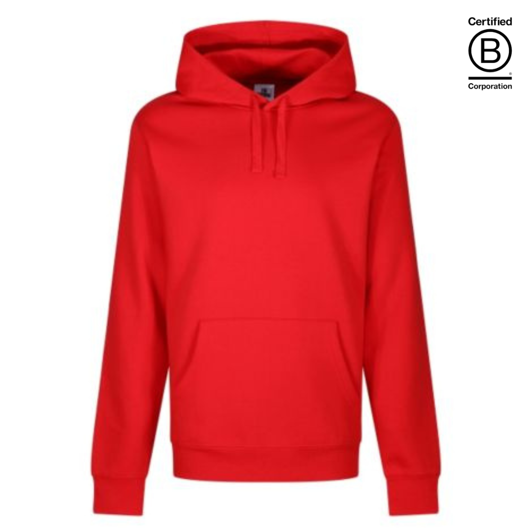 Ethically produced plain red unisex hoodie - casual uniform