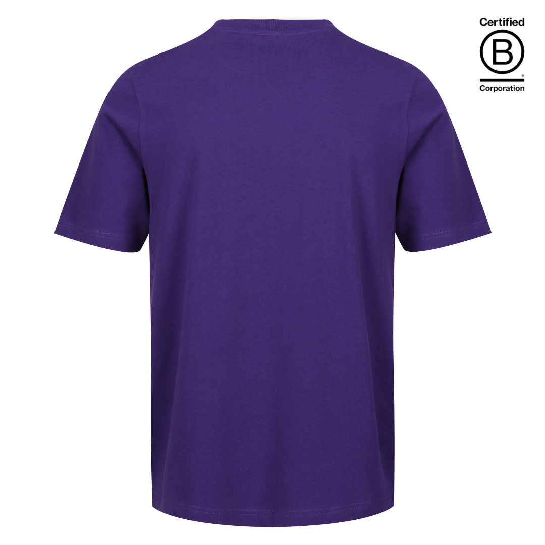 Purple classic fit cotton T-shirt gender neutral - ethically produced and sustainable t-shirts